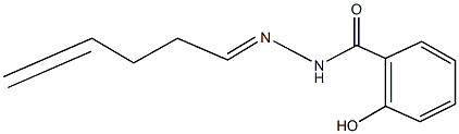 2-hydroxy-N'-(4-pentenylidene)benzohydrazide Structure