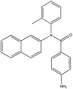 4-amino-N-(2-methylphenyl)-N-(2-naphthyl)benzamide 구조식 이미지