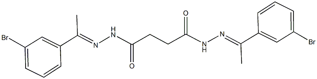 N'~1~,N'~4~-bis[1-(3-bromophenyl)ethylidene]succinohydrazide 구조식 이미지