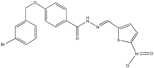 4-[(3-bromobenzyl)oxy]-N'-({5-nitro-2-thienyl}methylene)benzohydrazide Structure