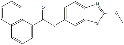 N-[2-(methylsulfanyl)-1,3-benzothiazol-6-yl]-1-naphthamide 구조식 이미지