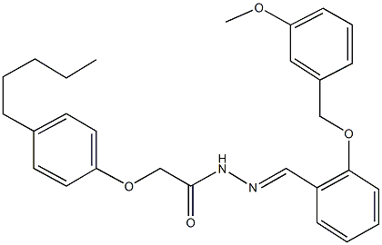 N'-{2-[(3-methoxybenzyl)oxy]benzylidene}-2-(4-pentylphenoxy)acetohydrazide Structure