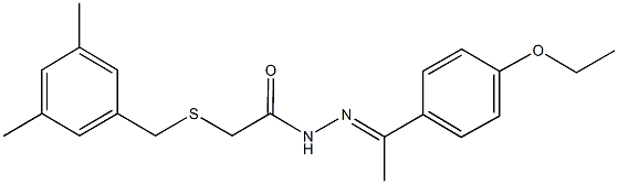 2-[(3,5-dimethylbenzyl)sulfanyl]-N'-[1-(4-ethoxyphenyl)ethylidene]acetohydrazide 구조식 이미지