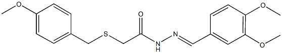 N'-(3,4-dimethoxybenzylidene)-2-[(4-methoxybenzyl)sulfanyl]acetohydrazide 구조식 이미지