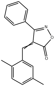 4-(2,5-dimethylbenzylidene)-3-phenyl-5(4H)-isoxazolone Structure