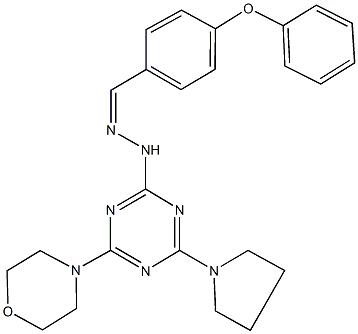4-phenoxybenzaldehyde [4-(4-morpholinyl)-6-(1-pyrrolidinyl)-1,3,5-triazin-2-yl]hydrazone 구조식 이미지