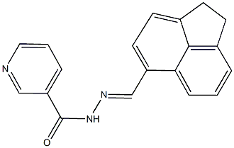 N'-(1,2-dihydro-5-acenaphthylenylmethylene)nicotinohydrazide 구조식 이미지