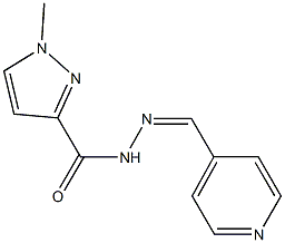 1-methyl-N'-(4-pyridinylmethylene)-1H-pyrazole-3-carbohydrazide 구조식 이미지
