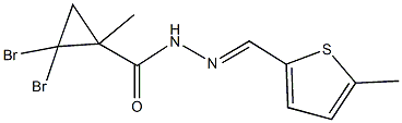 2,2-dibromo-1-methyl-N'-[(5-methyl-2-thienyl)methylene]cyclopropanecarbohydrazide Structure