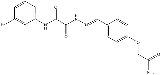 2-{2-[4-(2-amino-2-oxoethoxy)benzylidene]hydrazino}-N-(3-bromophenyl)-2-oxoacetamide Structure