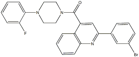 2-(3-bromophenyl)-4-{[4-(2-fluorophenyl)-1-piperazinyl]carbonyl}quinoline Structure