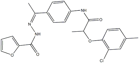 2-(2-chloro-4-methylphenoxy)-N-{4-[N-(2-furoyl)ethanehydrazonoyl]phenyl}propanamide 구조식 이미지