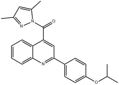 4-[(3,5-dimethyl-1H-pyrazol-1-yl)carbonyl]-2-(4-isopropoxyphenyl)quinoline Structure