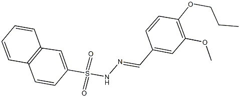 N'-(3-methoxy-4-propoxybenzylidene)-2-naphthalenesulfonohydrazide 구조식 이미지