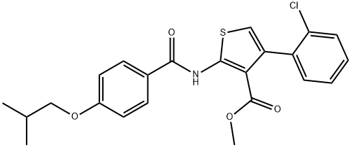 methyl 4-(2-chlorophenyl)-2-[(4-isobutoxybenzoyl)amino]-3-thiophenecarboxylate Structure