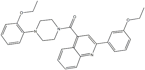 2-(3-ethoxyphenyl)-4-{[4-(2-ethoxyphenyl)-1-piperazinyl]carbonyl}quinoline Structure