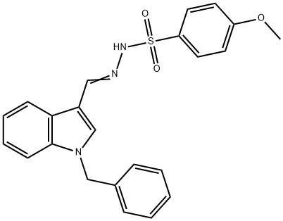 N'-[(1-benzyl-1H-indol-3-yl)methylene]-4-methoxybenzenesulfonohydrazide Structure