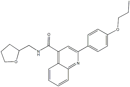 2-(4-propoxyphenyl)-N-(tetrahydro-2-furanylmethyl)-4-quinolinecarboxamide Structure