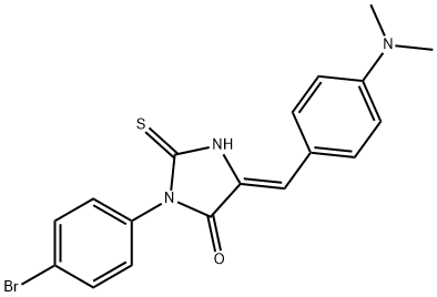 3-(4-bromophenyl)-5-[4-(dimethylamino)benzylidene]-2-thioxo-4-imidazolidinone Structure