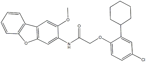 2-(4-chloro-2-cyclohexylphenoxy)-N-(2-methoxydibenzo[b,d]furan-3-yl)acetamide Structure
