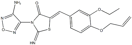 5-[4-(allyloxy)-3-ethoxybenzylidene]-3-(4-amino-1,2,5-oxadiazol-3-yl)-2-imino-1,3-thiazolidin-4-one Structure