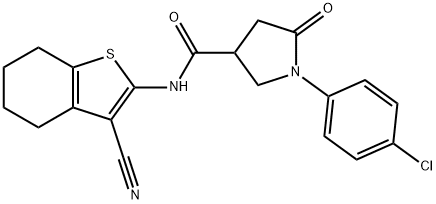 1-(4-chlorophenyl)-N-(3-cyano-4,5,6,7-tetrahydro-1-benzothien-2-yl)-5-oxopyrrolidine-3-carboxamide Structure