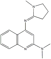 N-[2-(dimethylamino)-4-quinolinyl]-N-(1-methyl-2-pyrrolidinylidene)amine Structure