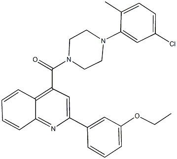 4-{[4-(5-chloro-2-methylphenyl)-1-piperazinyl]carbonyl}-2-(3-ethoxyphenyl)quinoline Structure