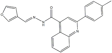 N'-(3-furylmethylene)-2-(4-methylphenyl)-4-quinolinecarbohydrazide 구조식 이미지