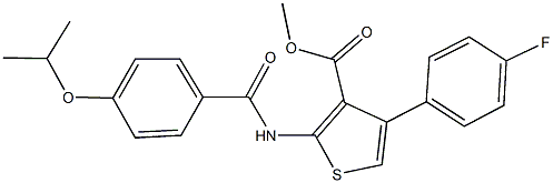 methyl 4-(4-fluorophenyl)-2-[(4-isopropoxybenzoyl)amino]-3-thiophenecarboxylate Structure