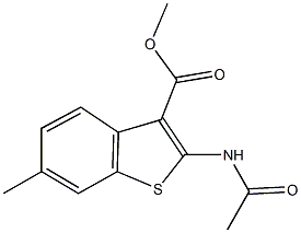 methyl 2-(acetylamino)-6-methyl-1-benzothiophene-3-carboxylate Structure