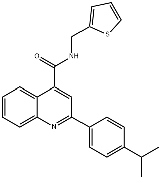 2-(4-isopropylphenyl)-N-(2-thienylmethyl)-4-quinolinecarboxamide Structure