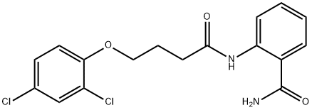 2-{[4-(2,4-dichlorophenoxy)butanoyl]amino}benzamide 구조식 이미지