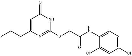 N-(2,4-dichlorophenyl)-2-[(6-oxo-4-propyl-1,6-dihydro-2-pyrimidinyl)sulfanyl]acetamide Structure