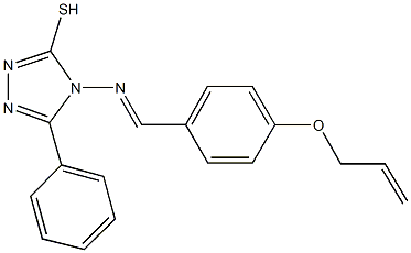 4-{[4-(allyloxy)benzylidene]amino}-5-phenyl-4H-1,2,4-triazol-3-yl hydrosulfide Structure