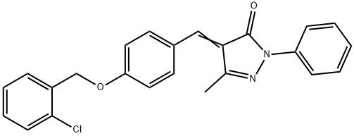 4-{4-[(2-chlorobenzyl)oxy]benzylidene}-5-methyl-2-phenyl-2,4-dihydro-3H-pyrazol-3-one Structure