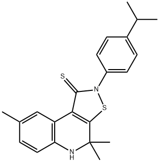 2-(4-isopropylphenyl)-4,4,8-trimethyl-4,5-dihydroisothiazolo[5,4-c]quinoline-1(2H)-thione 구조식 이미지