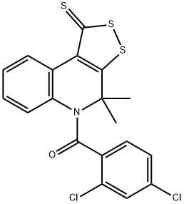 5-(2,4-dichlorobenzoyl)-4,4-dimethyl-4,5-dihydro-1H-[1,2]dithiolo[3,4-c]quinoline-1-thione Structure