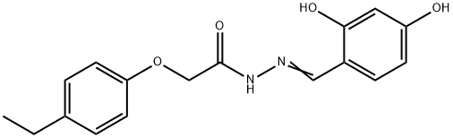 N'-(2,4-dihydroxybenzylidene)-2-(4-ethylphenoxy)acetohydrazide 구조식 이미지