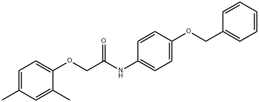 N-[4-(benzyloxy)phenyl]-2-(2,4-dimethylphenoxy)acetamide 구조식 이미지