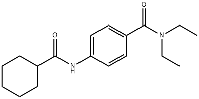 4-[(cyclohexylcarbonyl)amino]-N,N-diethylbenzamide Structure