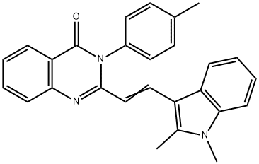 2-[2-(1,2-dimethyl-1H-indol-3-yl)vinyl]-3-(4-methylphenyl)-4(3H)-quinazolinone 구조식 이미지
