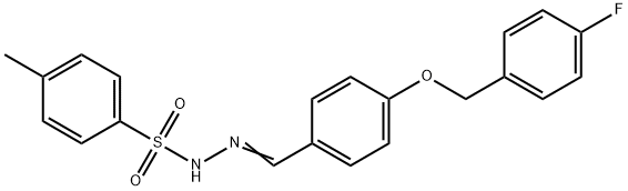 N'-{4-[(4-fluorobenzyl)oxy]benzylidene}-4-methylbenzenesulfonohydrazide 구조식 이미지