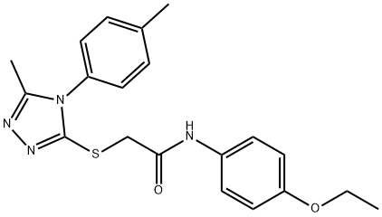 N-(4-ethoxyphenyl)-2-{[5-methyl-4-(4-methylphenyl)-4H-1,2,4-triazol-3-yl]sulfanyl}acetamide 구조식 이미지