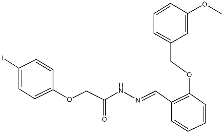 2-(4-iodophenoxy)-N'-{2-[(3-methoxybenzyl)oxy]benzylidene}acetohydrazide Structure