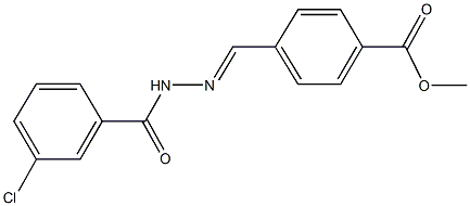 methyl 4-[2-(3-chlorobenzoyl)carbohydrazonoyl]benzoate Structure