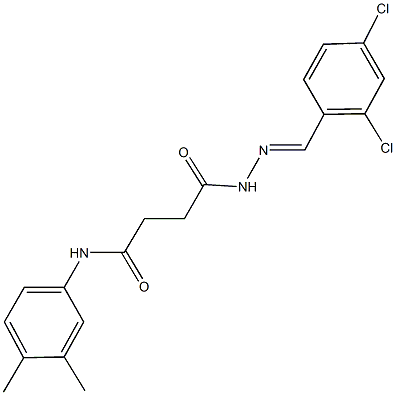 4-[2-(2,4-dichlorobenzylidene)hydrazino]-N-(3,4-dimethylphenyl)-4-oxobutanamide 구조식 이미지