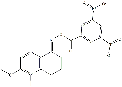 6-methoxy-5-methyl-3,4-dihydro-1(2H)-naphthalenone O-{3,5-bisnitrobenzoyl}oxime 구조식 이미지