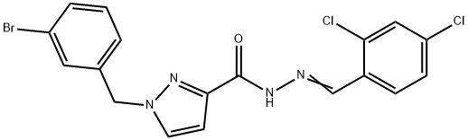 1-(3-bromobenzyl)-N'-(2,4-dichlorobenzylidene)-1H-pyrazole-3-carbohydrazide Structure