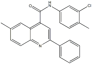 N-(3-chloro-4-methylphenyl)-6-methyl-2-phenyl-4-quinolinecarboxamide Structure